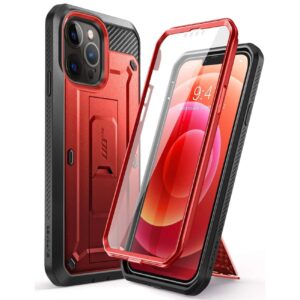 Supcase 360 Backcase Hoesje met Glas iPhone 13 Pro – Rood