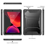 360 Full Cover Case iPad 9 – 8 – 7 – 10.2 inch – Zwart - 1