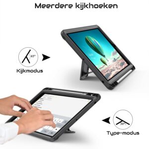 360° Full Cover Case iPad 10.2 inch - Pencil Houder - Zwart 5
