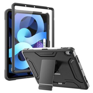 360 Full Cover Case iPad Air 5 – iPad Air 4 – Pencilhouder – Zwart