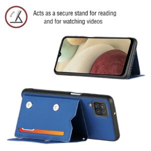 Backcover Wallet Hoesje Samsung Galaxy A12 - Blauw 3