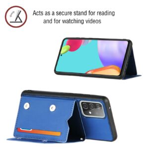 Backcover Wallet Hoesje Samsung Galaxy A72 - A52 - Blauw 3