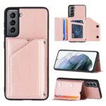 variatie Backcover Wallet Hoesje Samsung Galaxy S21 – Rosegoud