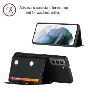 Backcover Wallet Hoesje Samsung Galaxy S21 - Zwart 3