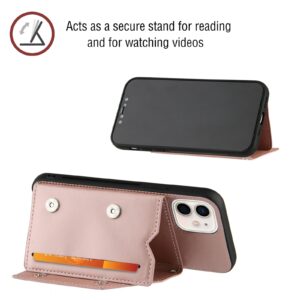 Backcover Wallet Hoesje iPhone - Roségoud 3