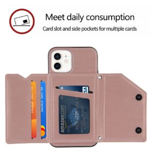 Backcover Wallet Hoesje iPhone - Roségoud 4