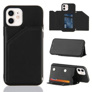 Backcover Wallet Hoesje iPhone - Zwart 1