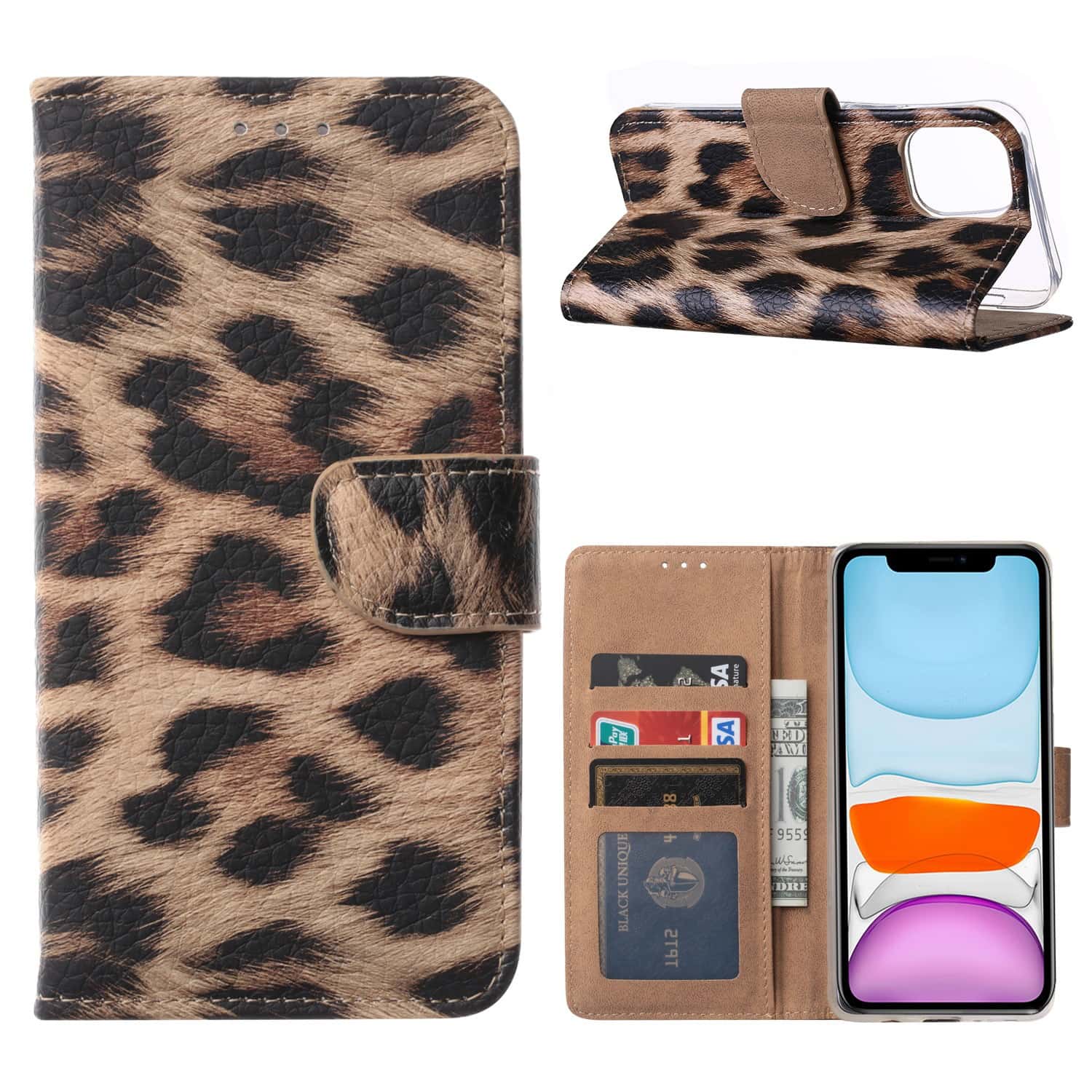 zoogdier Wijzer slijtage Bookcase Telefoonhoes Panter iPhone 13 Pro