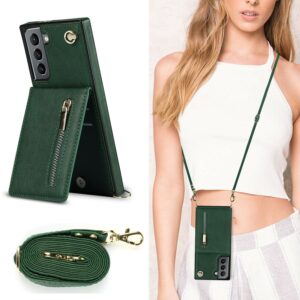 FONU Fashion Portemonnee Hoesje Met Koord Samsung S21 - Groen 4