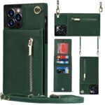 variatie Fashion Wallet Hoesje met Koord iPhone 12 Pro Max – Groen