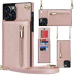 variatie Solidenz Fashion Wallet Hoesje met Koord iPhone 12 Pro Max – Rosegoud