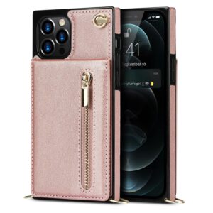 FONU Fashion Portemonnee Hoesje Met Koord iPhone 12 Pro Max - Rosegoud 2