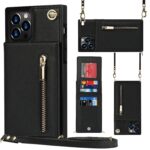 Solidenz Fashion Wallet Hoesje met Koord iPhone 12 Pro Max - Zwart Main Image