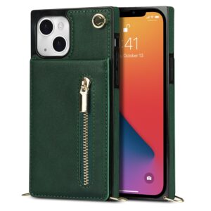 FONU Fashion Portemonnee Hoesje Met Koord iPhone 13 - Groen 2