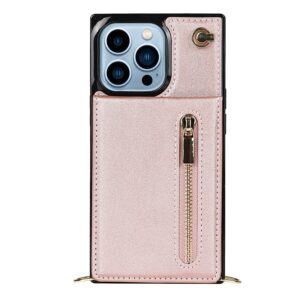 FONU Fashion Portemonnee Hoesje Met Koord iPhone 13 Pro - Roségoud 2