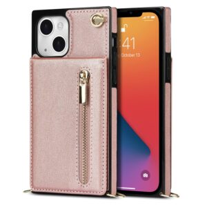 FONU Fashion Portemonnee Hoesje Met Koord iPhone 13 - Roségoud 2