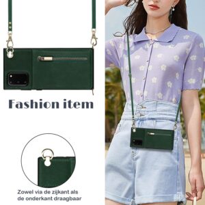 FONU Fashion Wallet Hoesje Met Koord Samsung Galaxy S20 FE (Fan-Edition) - Groen 4