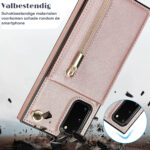 Solidenz Fashion Wallet Hoesje met Koord Samsung Galaxy S20 FE – Rosegoud - 6