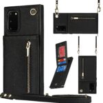 variatie Solidenz Fashion Wallet Hoesje met Koord Samsung S20 FE – Zwart