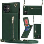 Fashion Wallet Hoesje met Koord iPhone 12 Pro – 12 – Groen