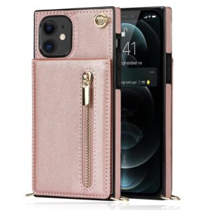 FONU Fashion Wallet Hoesje Met Koord iPhone - Roségoud 2