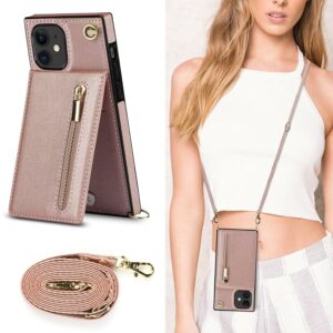 FONU Fashion Wallet Hoesje Met Koord iPhone - Roségoud 3