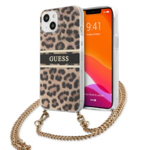 GUESS Luipaard Backcover Hoesje Met Koord iPhone 13 1