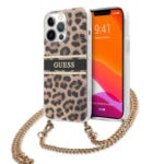 variatie Guess Luipaard Backcover Hoesje met Koord iPhone 13 Pro