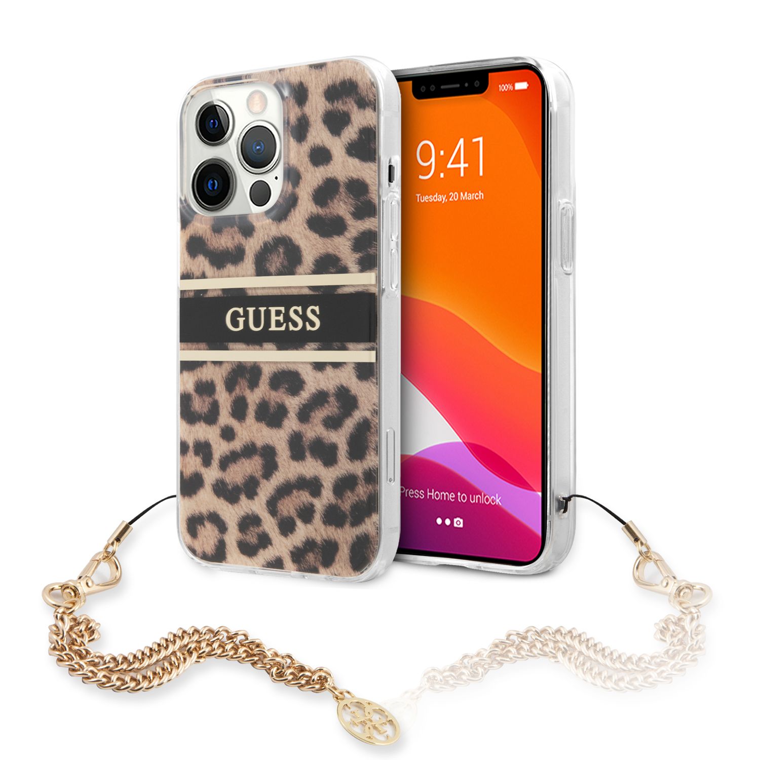 GUESS Luipaard Backcover Hoesje iPhone 13 Pro 1