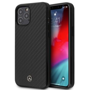 Mercedes Carbon Fiber Backcover Hoesje iPhone 12 Pro Max