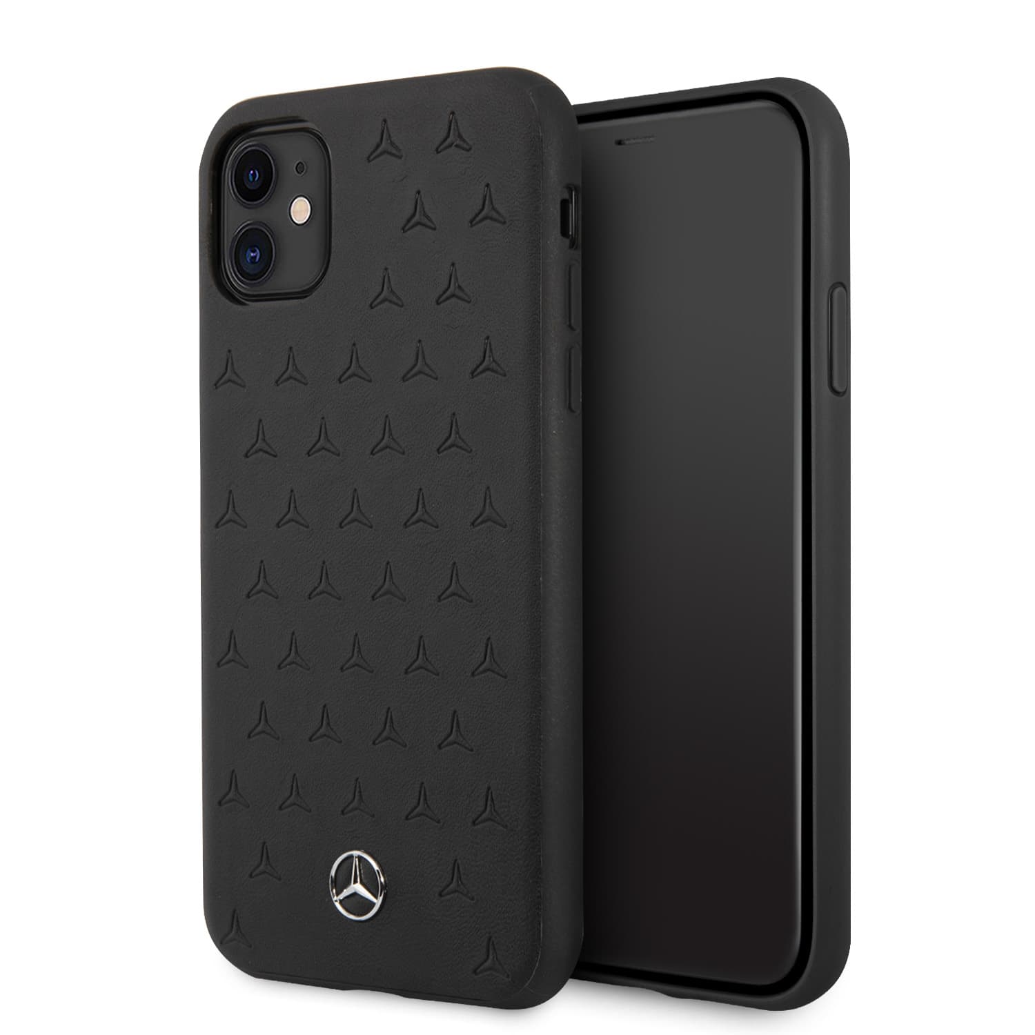 Mercedes Leather Stars Backcover Hoesje iPhone 11