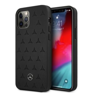 Mercedes Leather Stars Backcover Hoesje iPhone 12 Pro Max