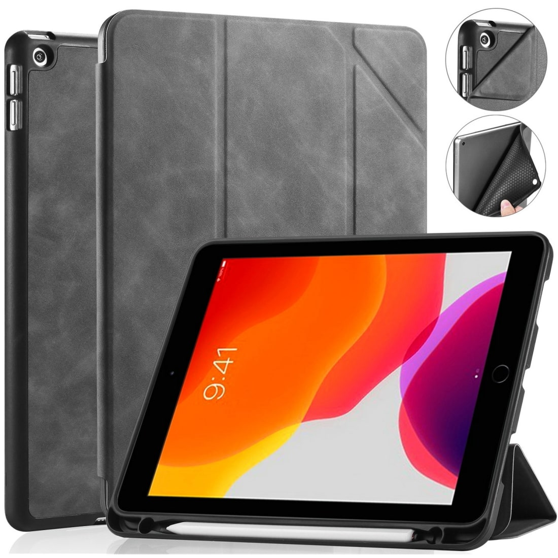 Smartcover Bookcase Hoes iPad 2019 7e gen - iPad 2020 8e gen - 10.2 inch - Grijs