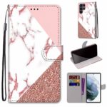 variatie Boekmodel Hoesje Samsung Galaxy S22 Ultra – Marmer