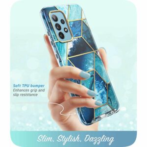 COSMO 360° Backcover Hoesje Met Screen Protector Samsung Galaxy A52 A52s - Ocean Blue 3