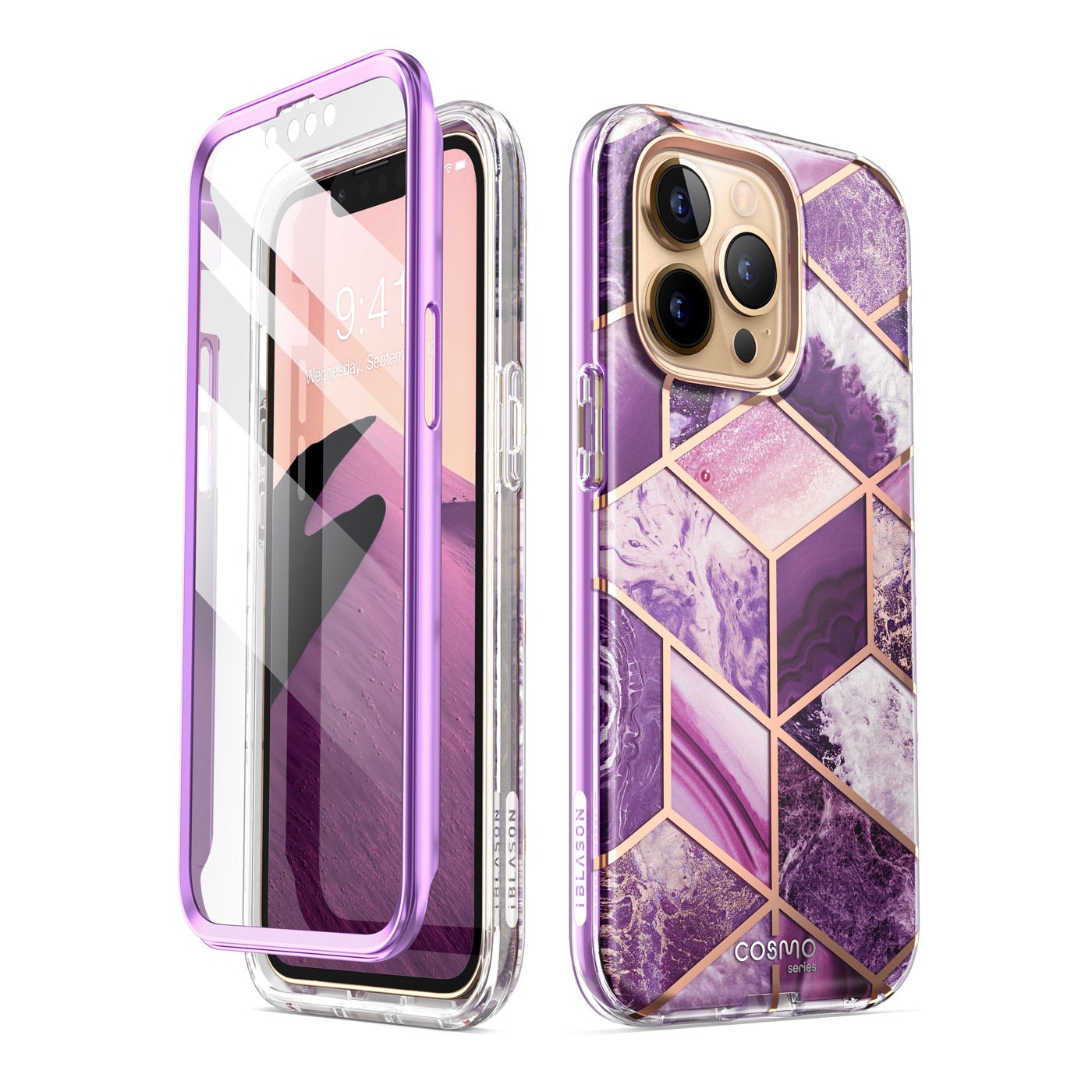Cosmo 360 Backcover Hoesje met Screen Protector iPhone 13 Pro Max - Ameth