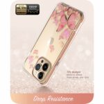 Cosmo 360 Backcover Hoesje met Screen Protector iPhone 13 Pro Max – Roze Vlinders - 4