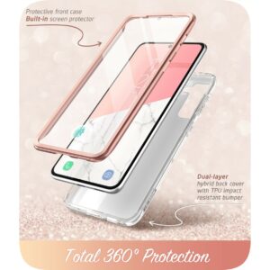 COSMO 360° Hoesje Met Screen Protector Samsung Galaxy S21 FE - Marble 2