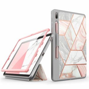 Cosmo Bookcase Hoes Samsung Tab S7 FE – Penhouder – Marble