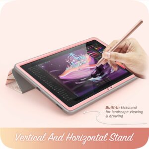 COSMO Bookcase Hoes Samsung Tab S7 FE (Fan-Edition) - 12.4 inch - Pencil houder - Marble 2