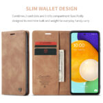 Caseme Retro Samsung Galaxy A73 Boekmodel hoesje - Bruin - 4