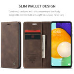 Caseme Retro Samsung Galaxy A73 Boekmodel hoesje - Koffie - 4