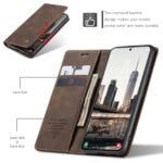 Caseme Retro Samsung S22 Plus Boekmodel hoesje - Donkerbruin - 5