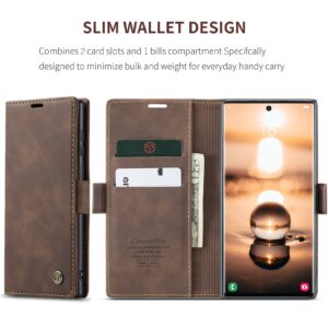 Caseme Retro Samsung S22 Ultra Boekmodel hoesje - Koffie 4