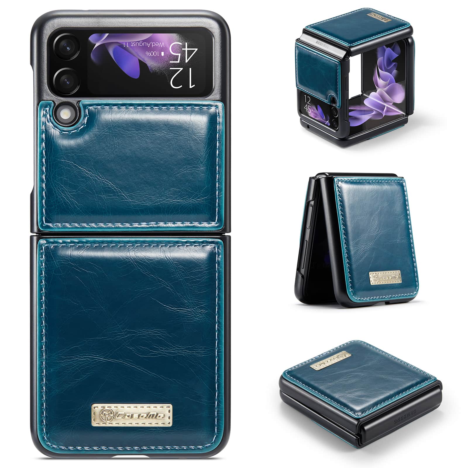 meisje klant Schijnen Caseme Samsung Galaxy Z Flip 3 hoesje - Blauw