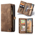 variatie Caseme Vintage Samsung S22 Ultra Portemonnee hoesje – Bruin