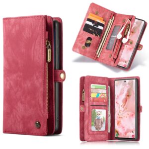 Caseme Vintage Samsung S22 Ultra Portemonnee hoesje - Rood 1