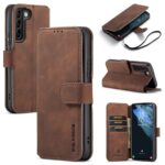 variatie Dg.ming Retro bookcase hoesje Samsung Galaxy S22 – Koffie