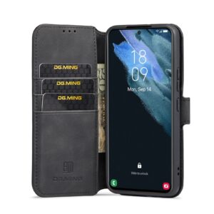 Dg.ming Retro bookcase hoesje Samsung Galaxy S22 - Zwart 4