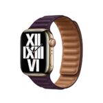 variatie Leather link Apple Watch 1-9 series 38-40-41mm bandje – Donkere kers